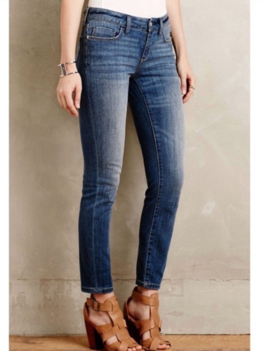 Pilcro And The Letterpress Anthro STET Jeans Slim Ankle Sophia Wash 26